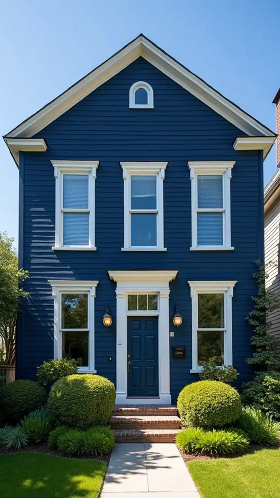 navy blue elegance contrast