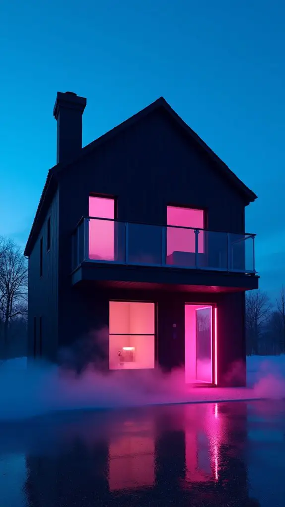 neon accents enhance elegance