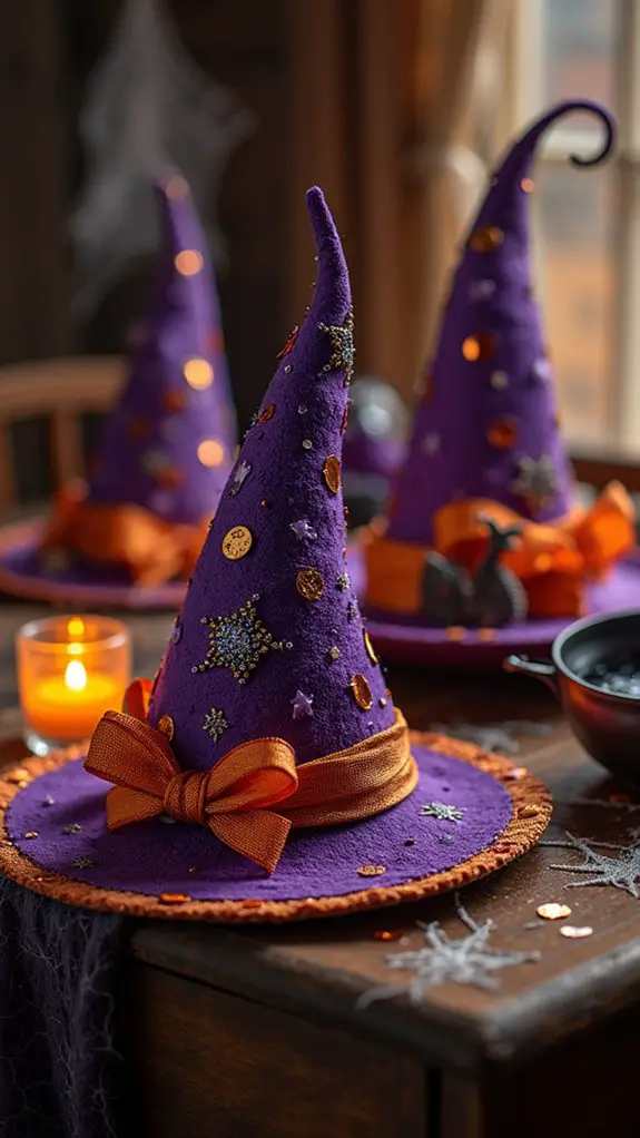 nostalgic colorful witch hats