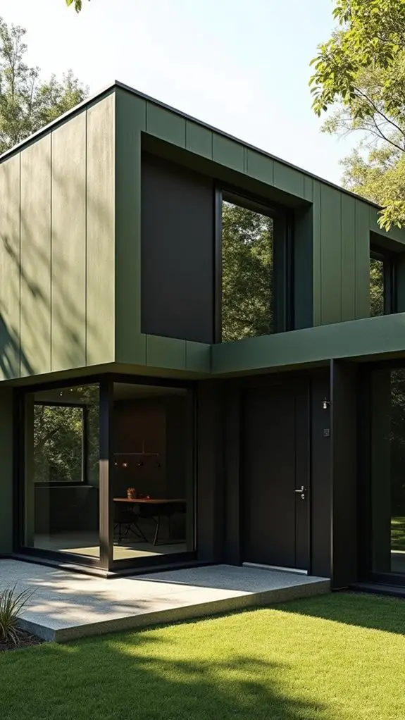 olive green black elegance