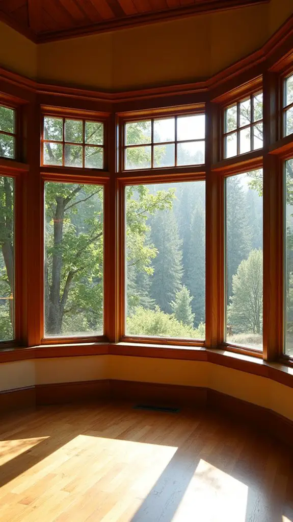 oversized windows enhance ambiance