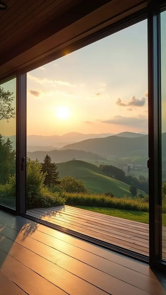 panoramic sliding glass doors