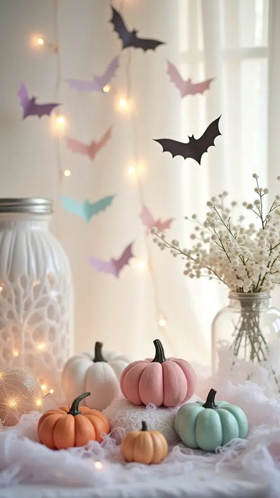 pastel bat garlands diy