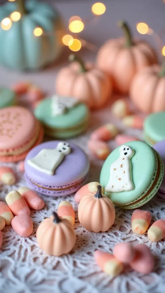 pastel halloween candy display