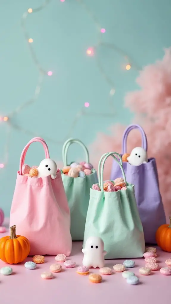 pastel trick or treat bags