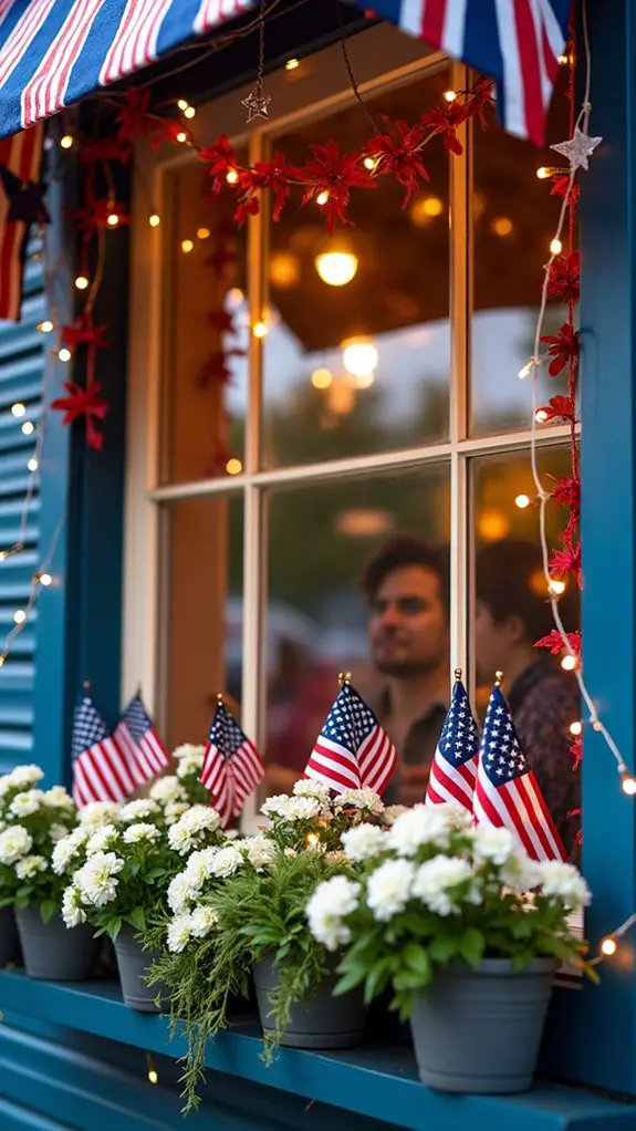 patriotic window decorations display