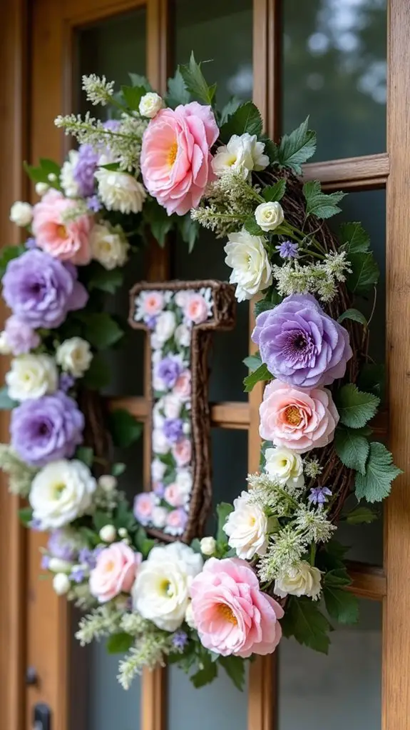 personalized floral letter wreaths