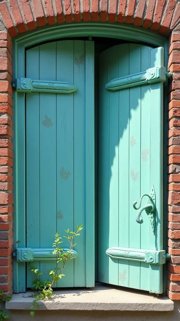 playful curved window shutters