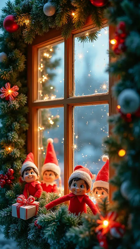 playful elves and toys