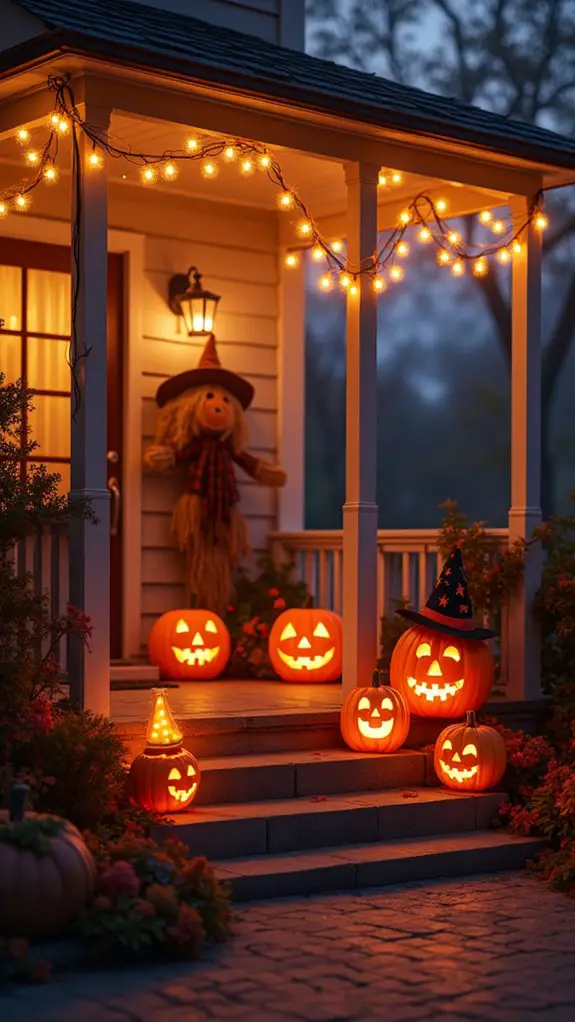 playful glowing pumpkin decorations