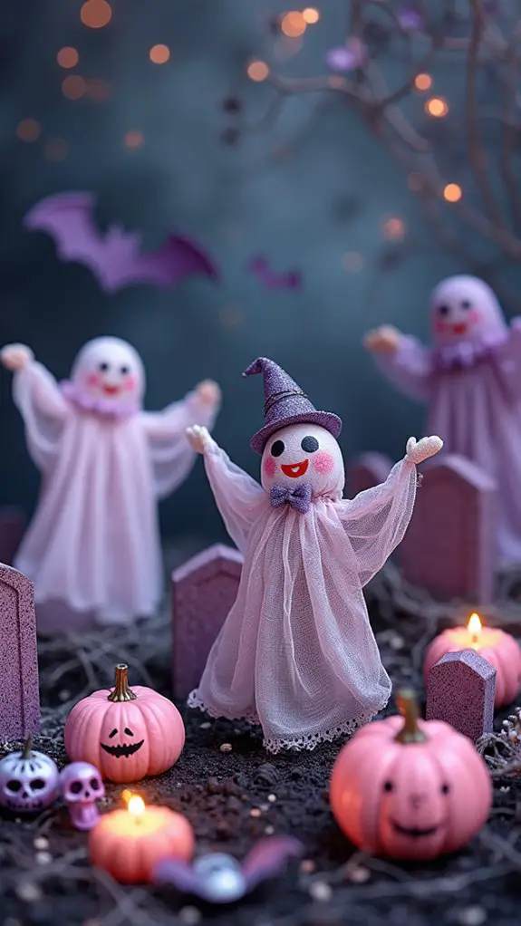 playful pastel halloween decor
