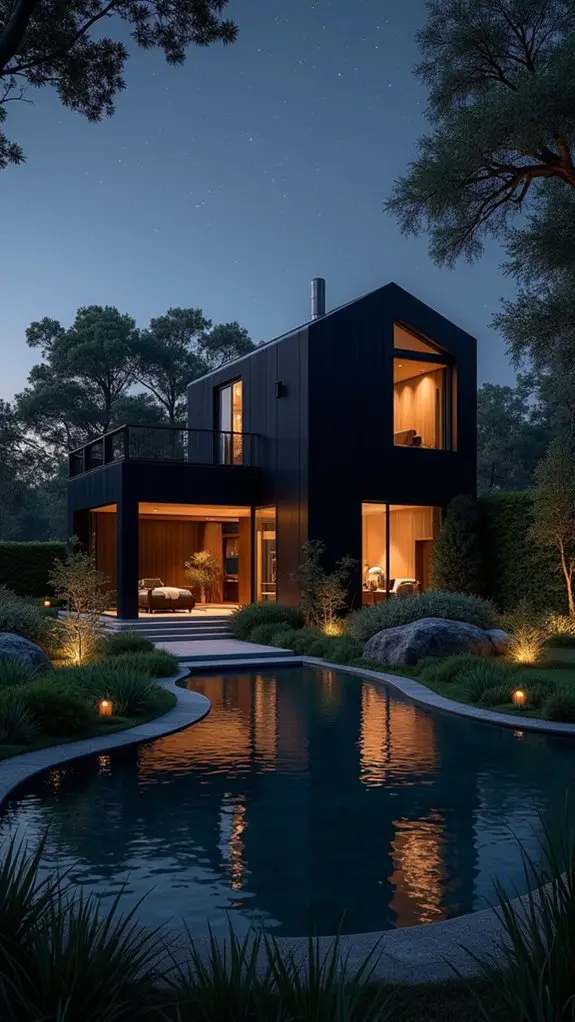 reflective surfaces enhance elegance