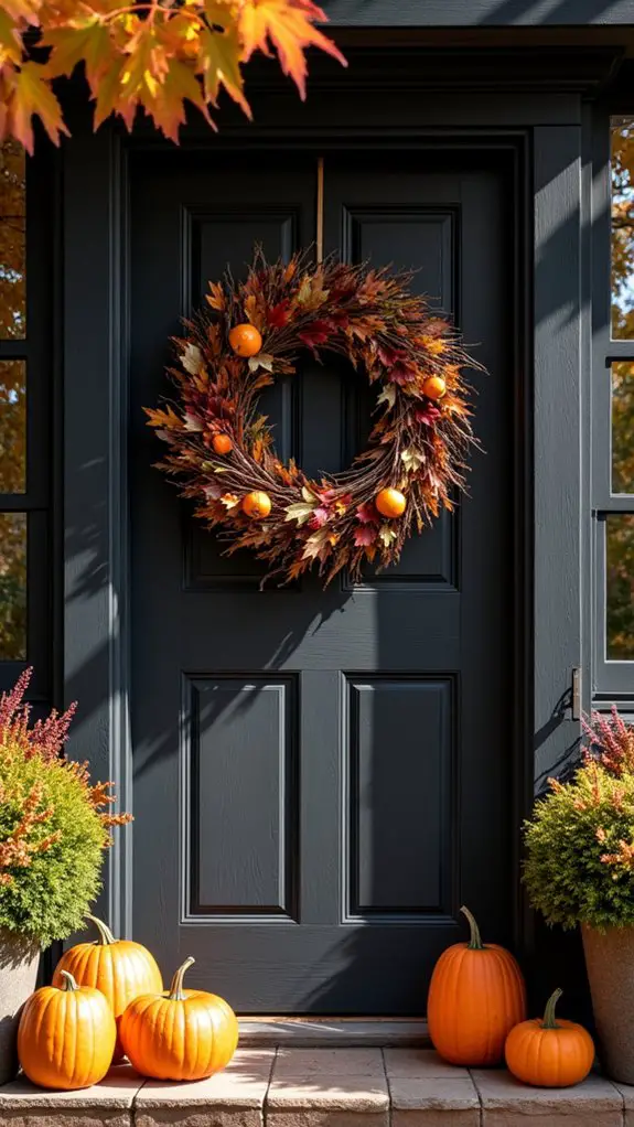 rustic autumn door decor