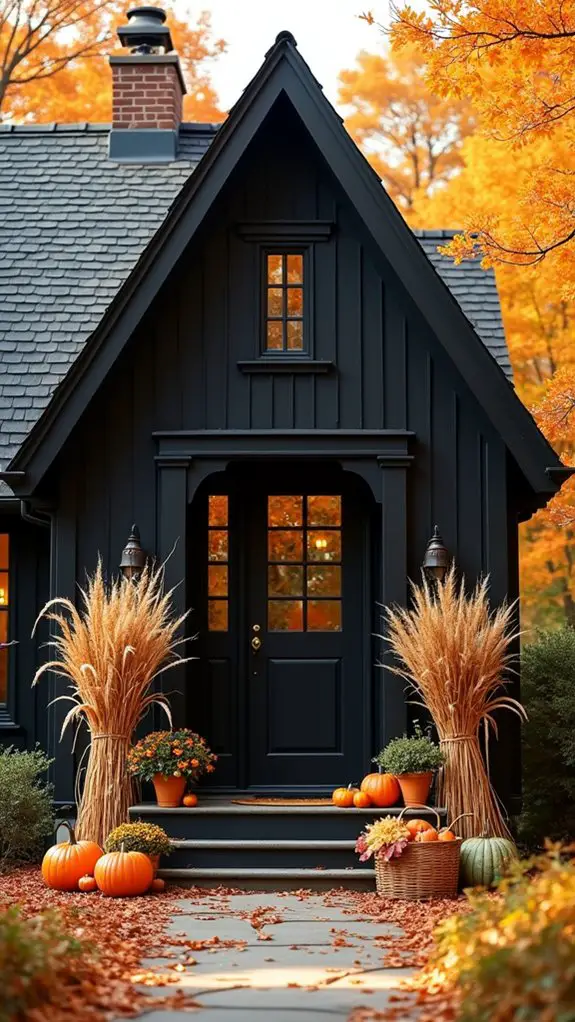 rustic autumn porch decor