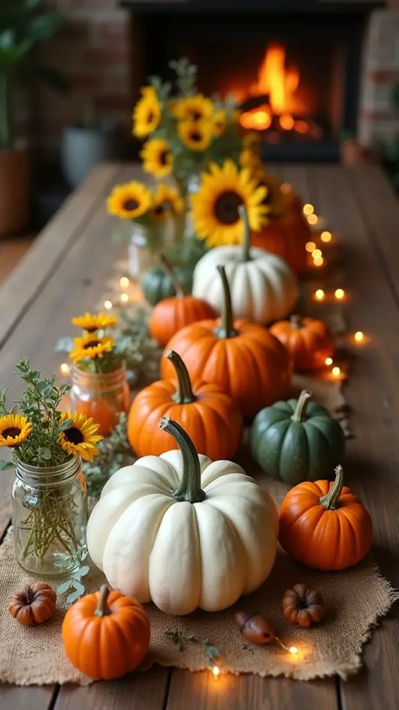 rustic autumn pumpkin decor