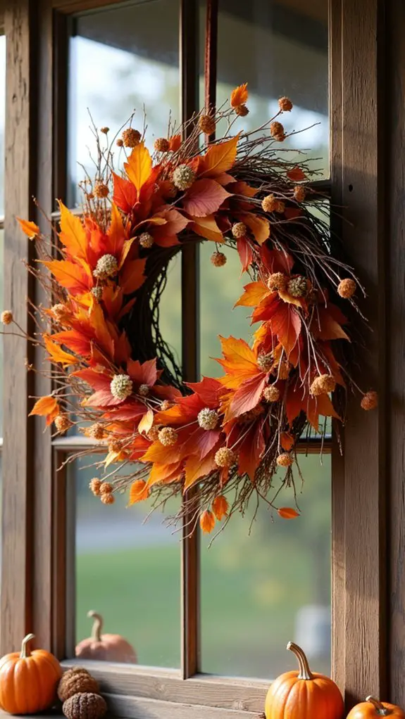 rustic autumn wreath decorations
