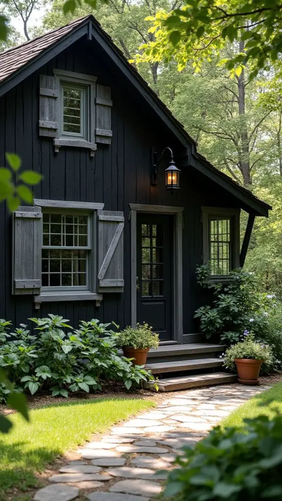 rustic black cottage elegance