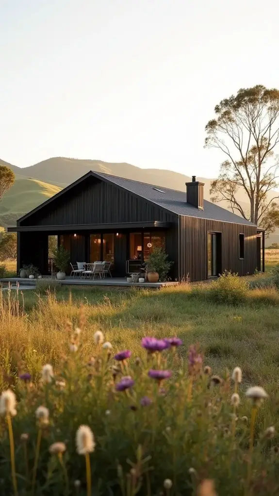 rustic black timber retreat