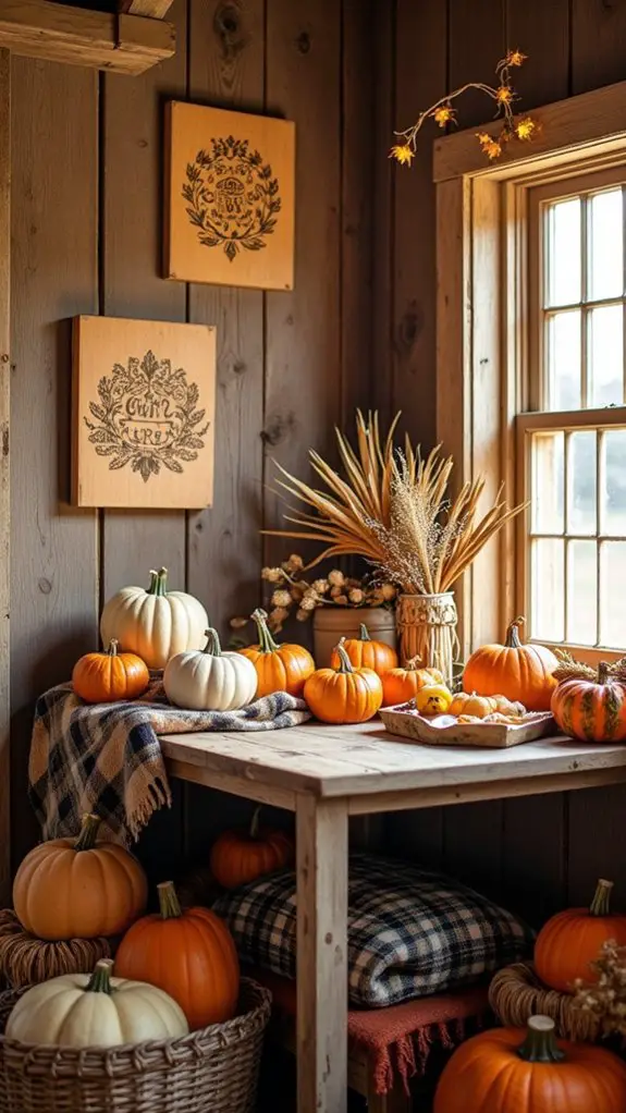 rustic halloween wooden signs
