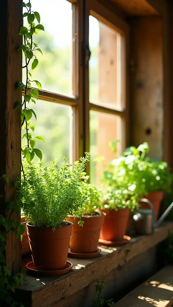 rustic indoor wooden planter