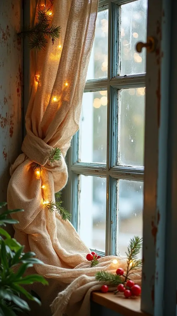rustic natural burlap garland