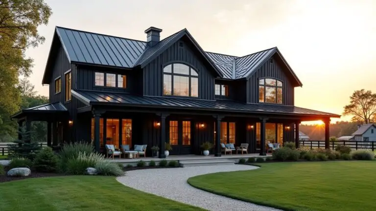 rustic sleek black farmhouse designs