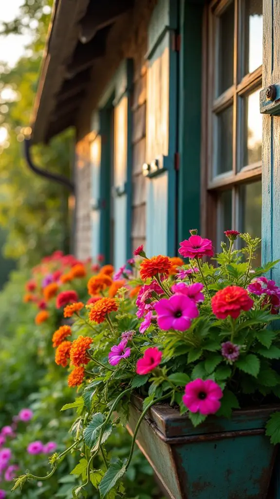 rustic window box charm