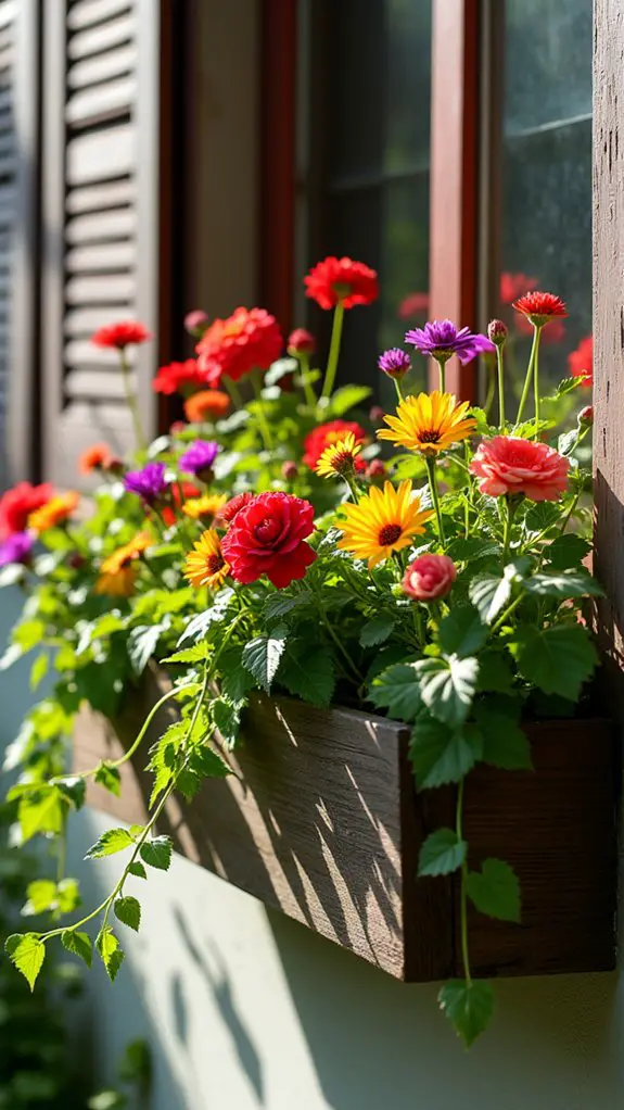 seasonal flower box transformation