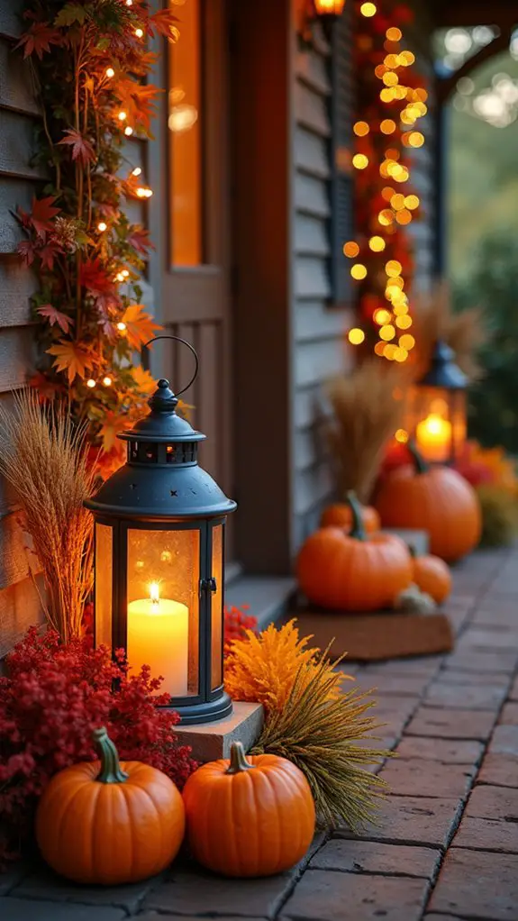 seasonal foliage lantern decorations