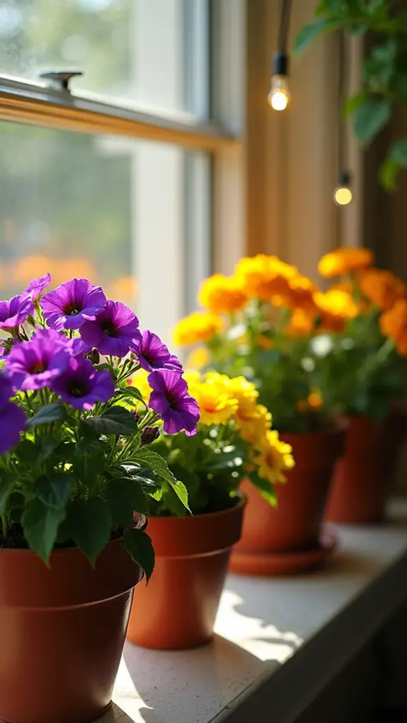 seasonal potted plant blooms