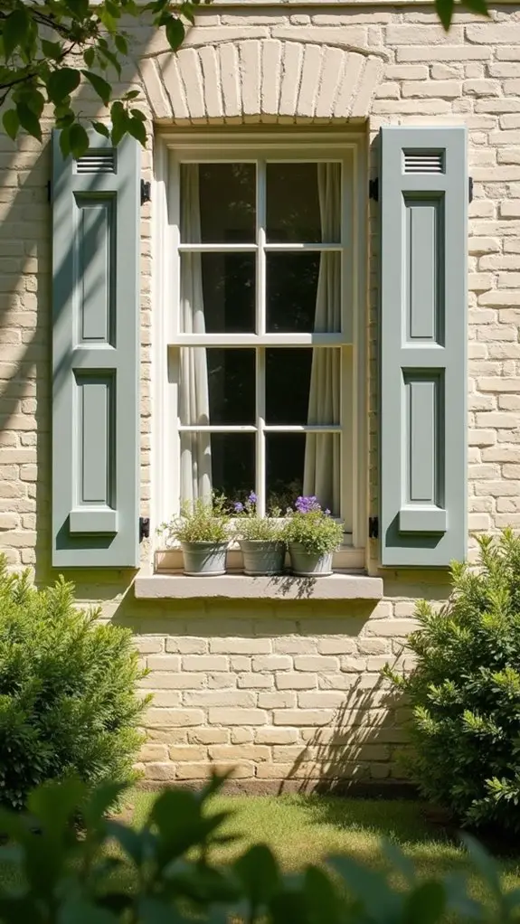 serene gray and creamy brick