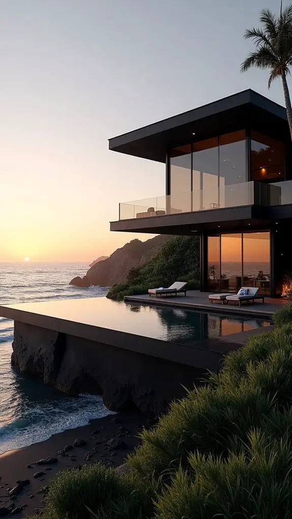 serene luxurious beachfront escape