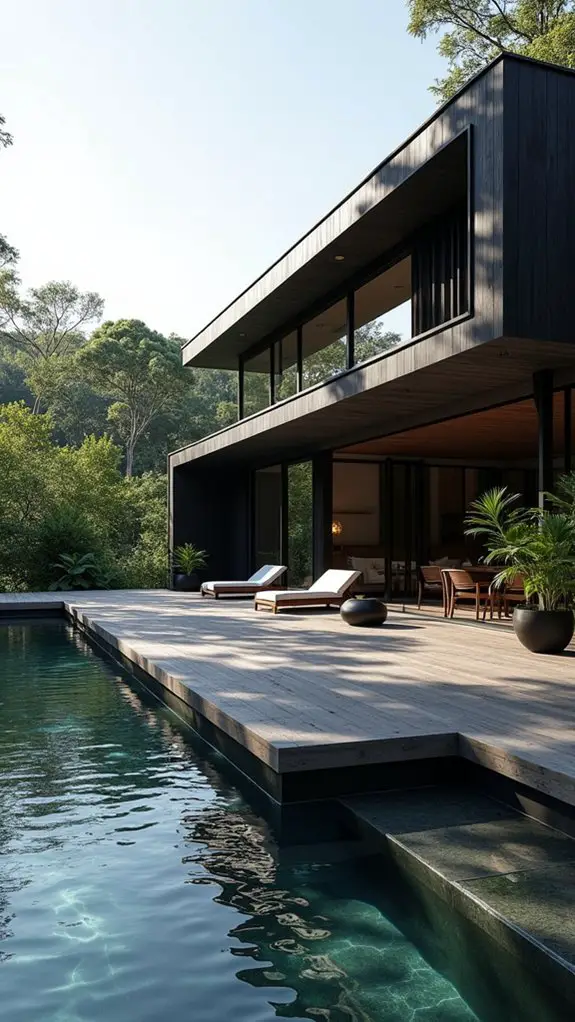 serene luxurious infinity pool