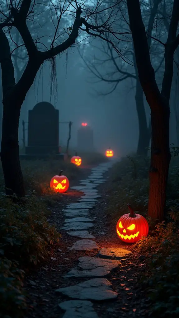 sinister pathway lighting ambiance