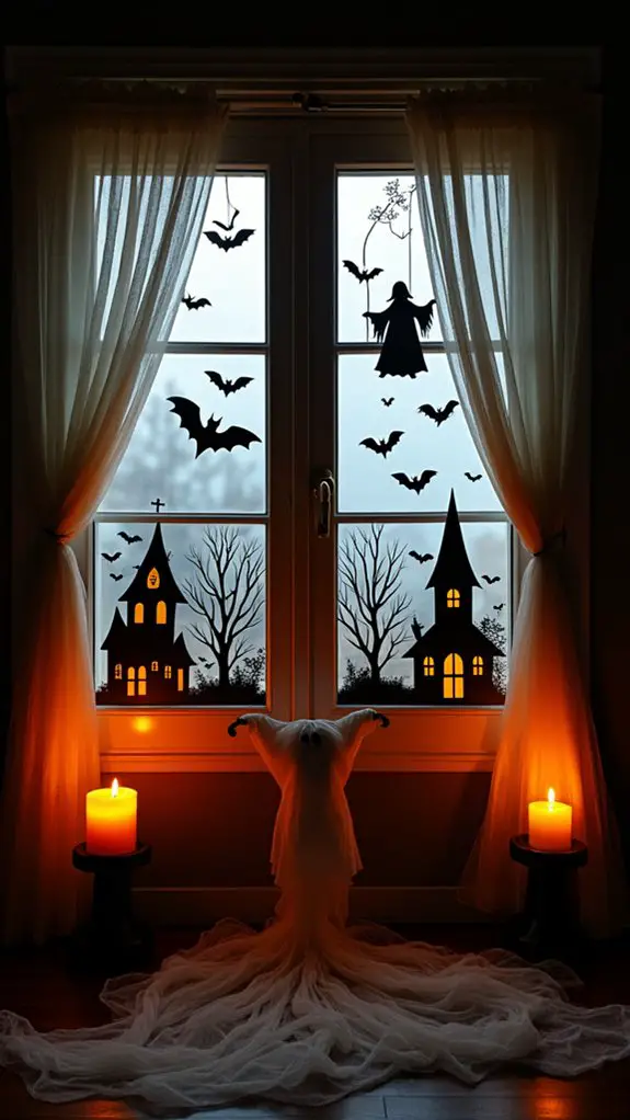 sinister silhouette window decorations