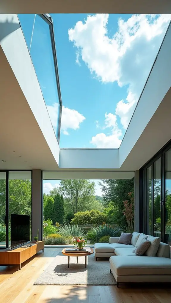 skylights enhance natural ambiance