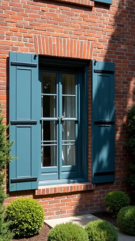 slate blue shutter elegance