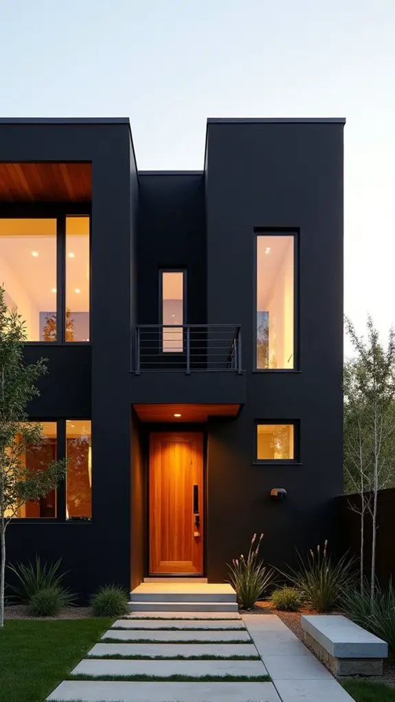 sleek black and cedar