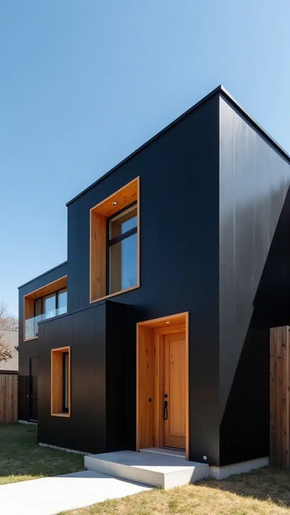 sleek black cedar contrast