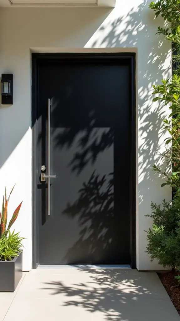 sleek black doors elevate aesthetics