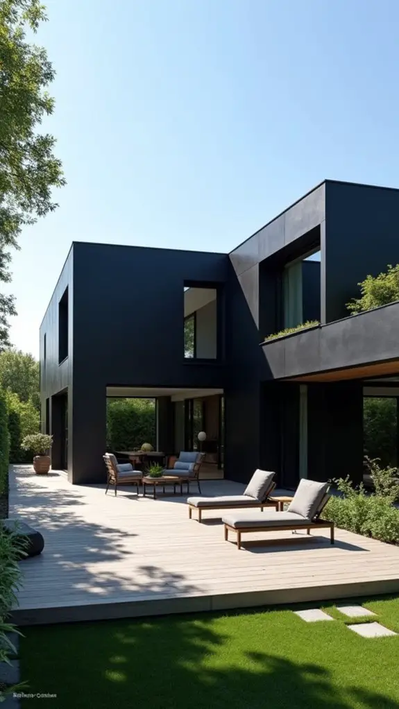sleek black house design