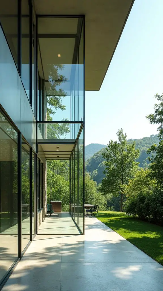 sleek design uninterrupted views