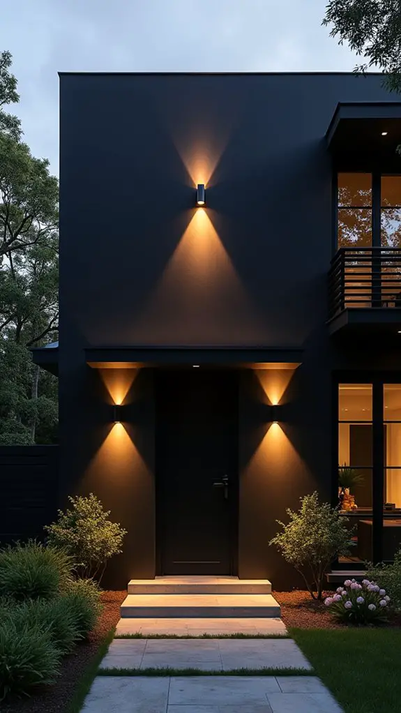 sleek minimalist outdoor lighting