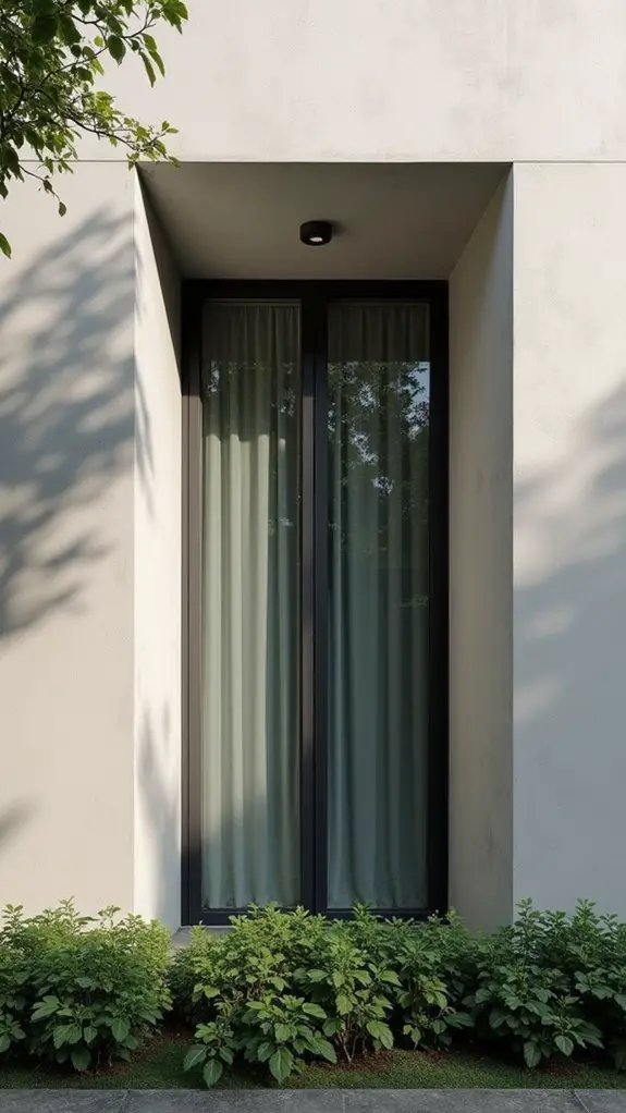 sleek minimalist window framing