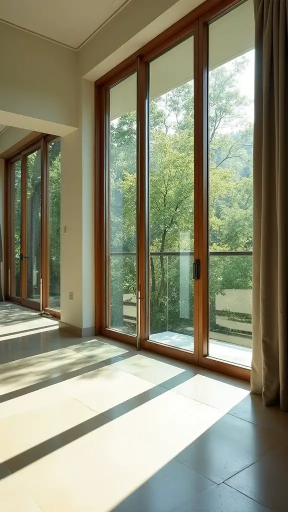 sleek modern airy windows
