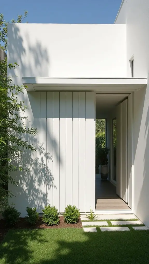 sleek modern flat panel shutters