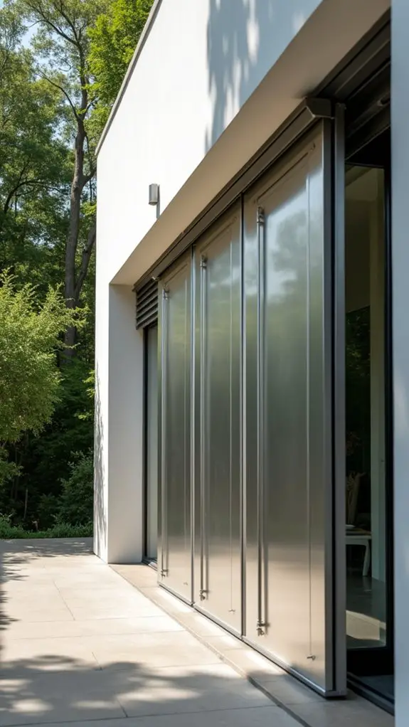 sleek modern retractable shutters