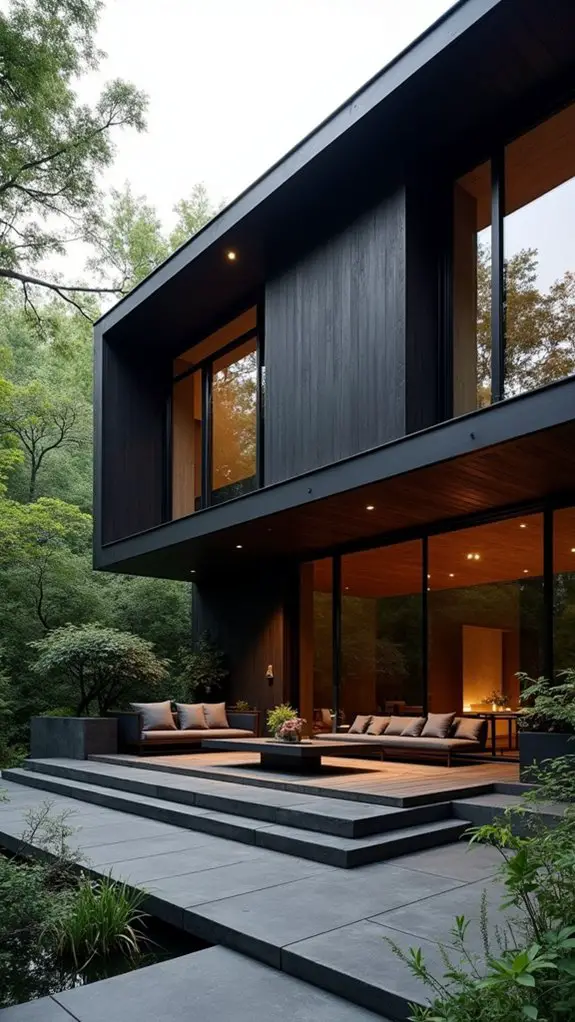 sleek outdoor living design
