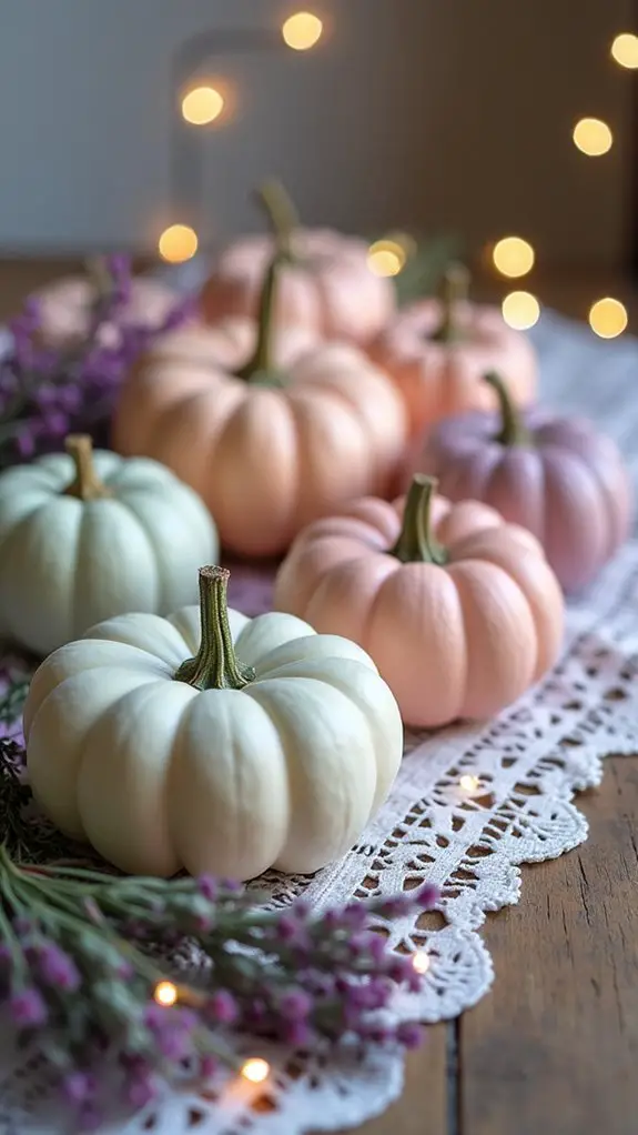 soft colored autumn decorations