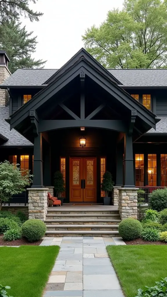 sophisticated black and stone